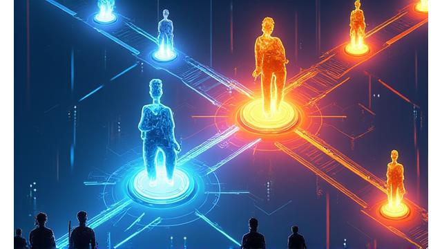 Vista aérea de dos equipos de esports moviéndose en perfecta sincronización en un mapa de juego para controlar un objetivo.