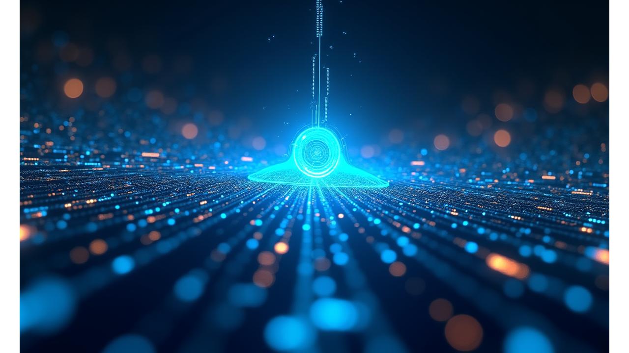 Visualización de IA futurista en un entorno de esports, con redes neuronales y datos de juego.