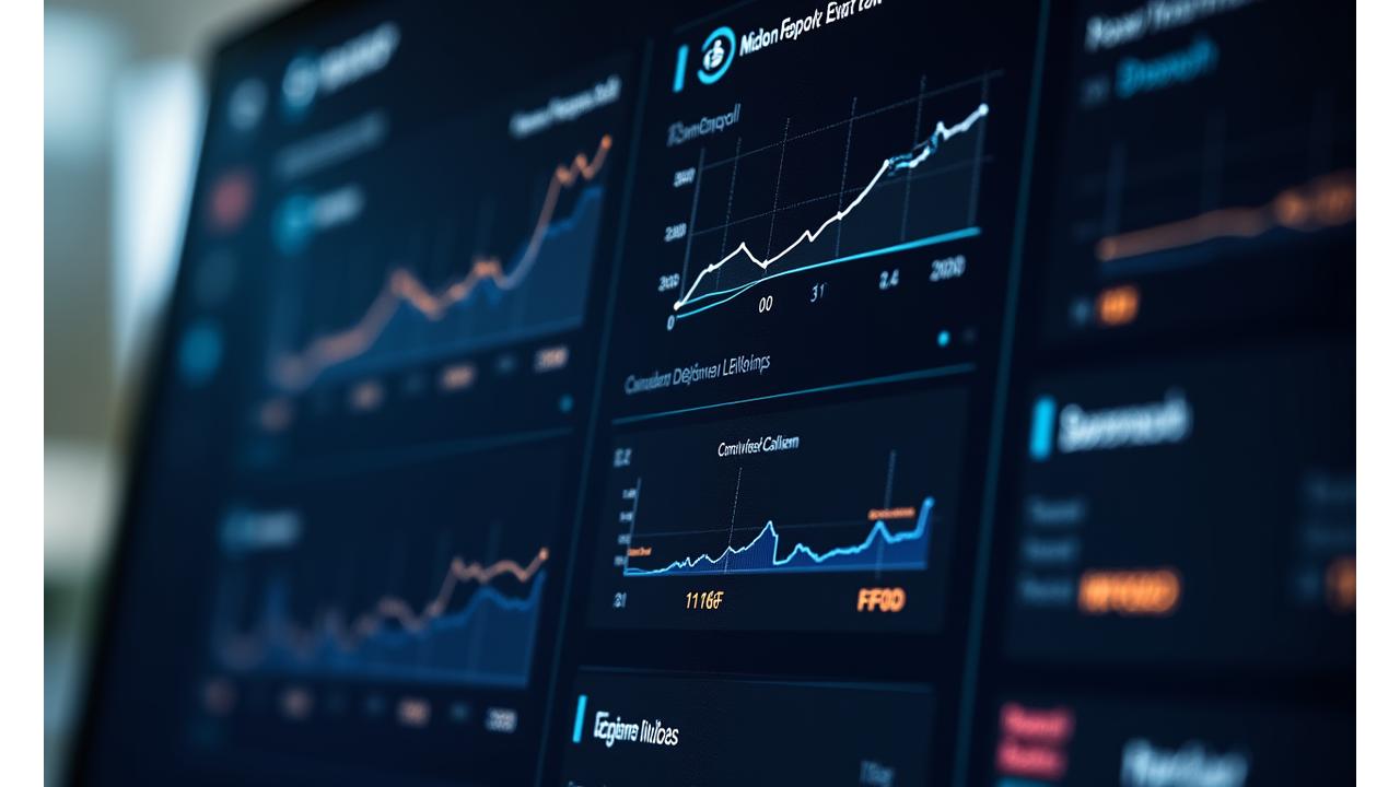 Tablero de analíticas de rendimiento de equipo de esports, mostrando gráficos de comunicación, sinergia y tasas de victoria con datos en aumento.
